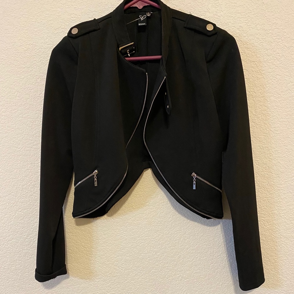 Black crop jacket